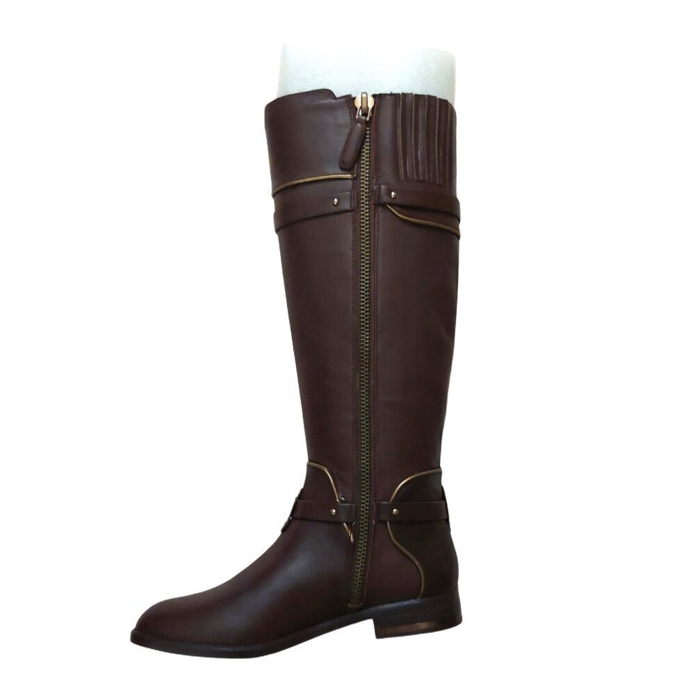 BCBGMAXAZARIA Brown Calf Leather Riding Boots Retail $398 Size 6 - Picture 7 of 12